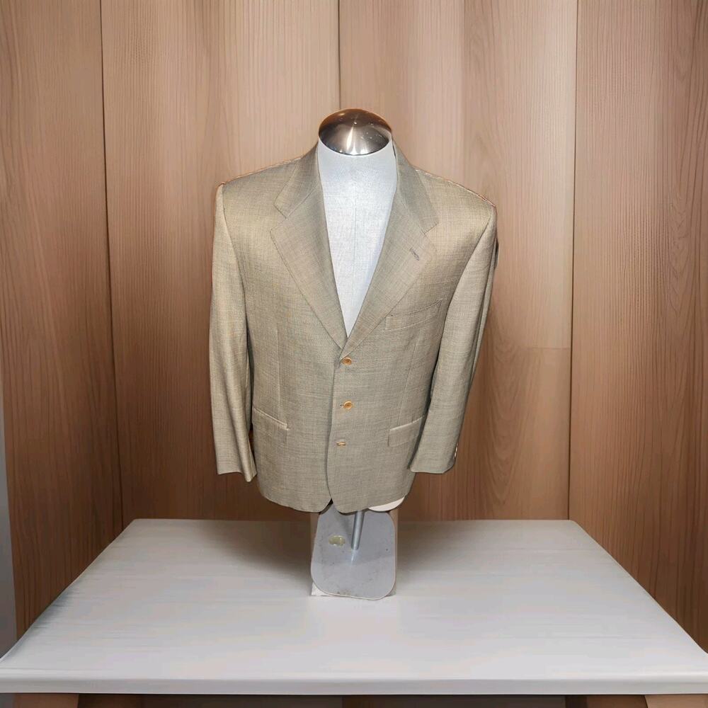 Canali Men's Caki 3 Button Blazer 40R US/ 50R EU